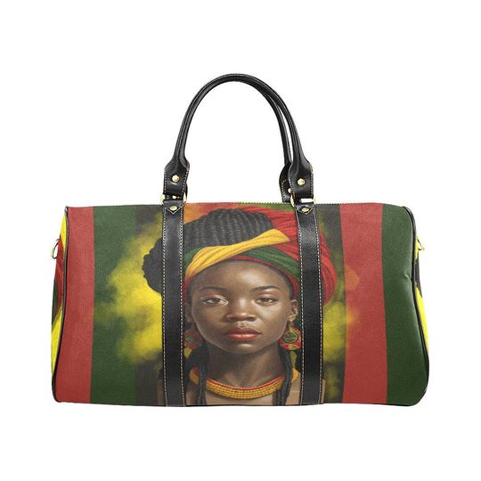 Discover African American Travel Bag for Women, Duffle Bag for Black Girls, Weekend Travel Bag, Black Girl Magic Luggage, Black Girl Travel Accessory
