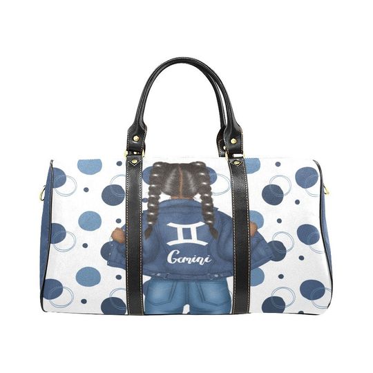 Discover Gemini Gifts - Gifts for Gemini - Gemini Birthday - Gemini Bag -  Black Woman Bag - Cute Duffle Bag - Weekender Bag - Black Girl Travel Bag