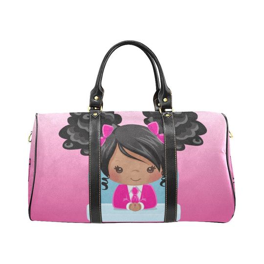 Discover Kid Travel Bag, Travel Bag for Black Girl, Girls Overnight Bag, Black Girl Weekender, Girls Duffle Bag, African Girl Bags, Travel Duffel Bag