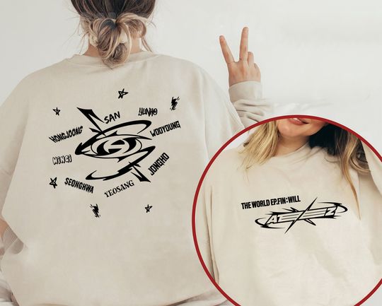 Ateez Members Sweatshirt, Ateez The World Ep.Fin Will Album Shirt, ATEEZ World Tour 2024 Kpop Shirt, Ateez Hongjoong, Mingi, Seonghwa, Yunho