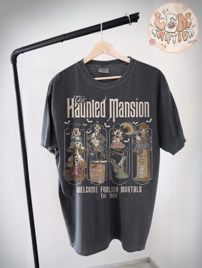 Discover Retro Mickey and Friends Haunted Mansion Shirt, Disney Halloween Shirt