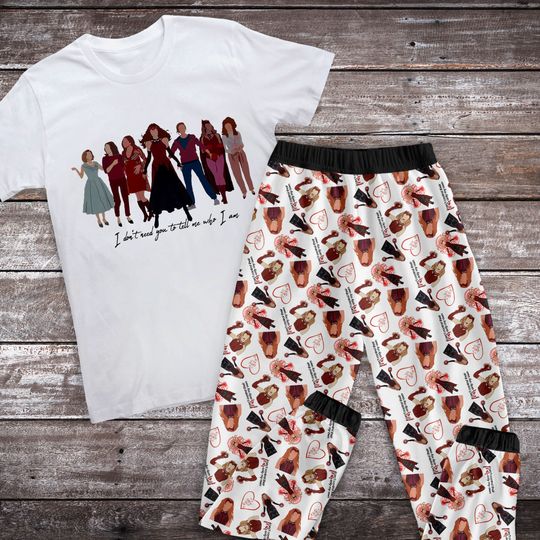 Black Widow Pajamas Set, Scarlet Witch Family Pajamas, Family Christmas Pajamas Set.