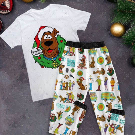 Scooby-Doo Christmas Pajamas Set, Family Pajamas, Family Christmas Pajamas Set.