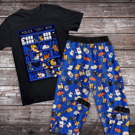 Doctor Who Holiday Pajamas Set, Doctor Who Family Pajamas, Doctor Who Family Christmas Pajamas Set.