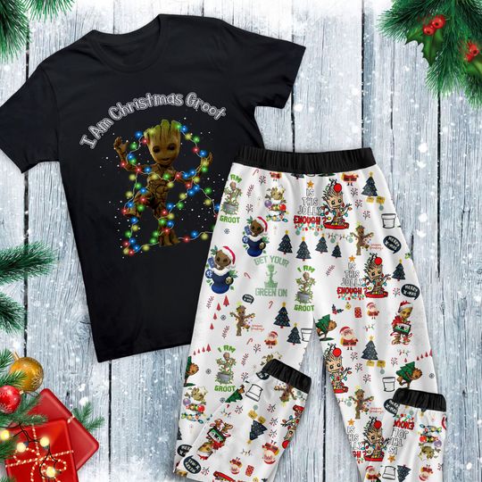 I Am Groot Pajamas Set, Family Pajamas, Family Christmas Pajamas Set.