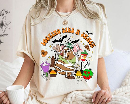 Discover Retro Cinde Gus Mouse Halloween Looking Like A Snack T-shirt, Disney Gus Halloween Shirt