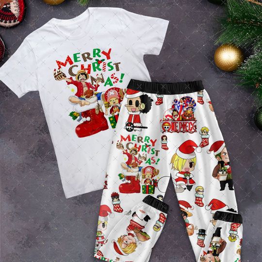 One Piece Christmas Pajamas Set, Family Pajamas, Family Christmas Pajamas Set.