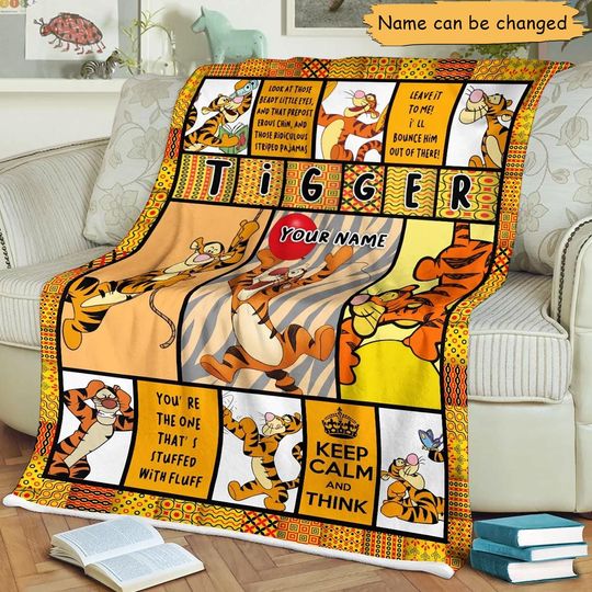 Discover Disney Tigger Blanket, Personalized Winnie The Pooh Blanket, Disney Winnie The Pooh Blanket, Tigger Blanket, Winnie Pooh Blanket