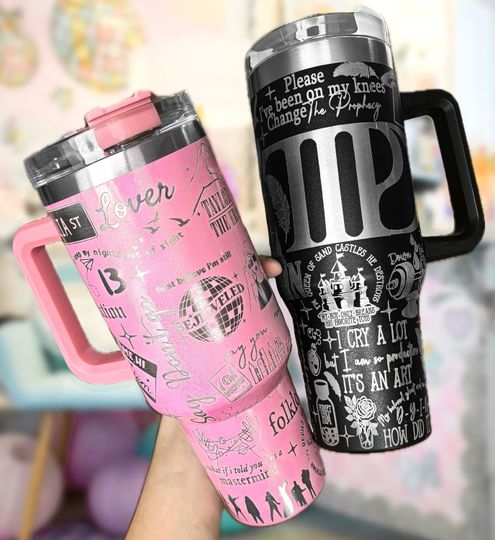 Engraved Era 40oz Tumbler | Singer Cup | Reusable 24oz Travel Tumbler | Starbucks Inspired | Gifts for Swif-tie Fan | Cute Drinkware
