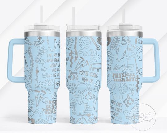 Discover 40oz Physical Therapy Tumbler with Lid and Straw, PT Tumblers, PT Graduation Gifts, Physical Therapy