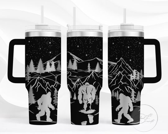 Discover 40oz BigFoot Tumbler with Lid and Straw, Sasquatch Tumbler, BigFoot Gifts, Squatch Fest Gifts, Sasquatch Gift, BigFoot Cup