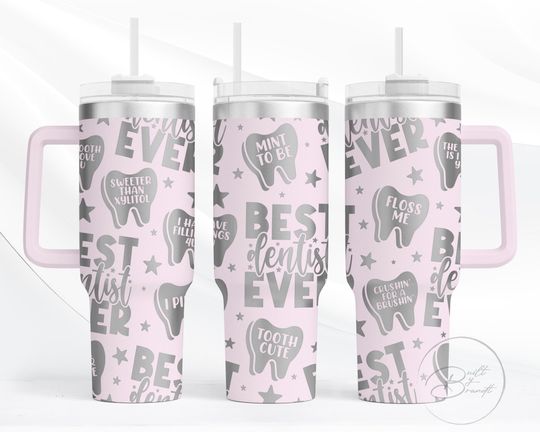 Discover 40oz Dentist Tumbler with Lid and Straw, Dentistry Tumbler, Dentist Graduation Gift, Dental Hygienist Tumblers, Dentist