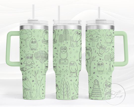 Discover 40oz Cute Owl Tumbler with Lid and Straw, Animal Tumbler, Bird Gifts, Owl Tumblers