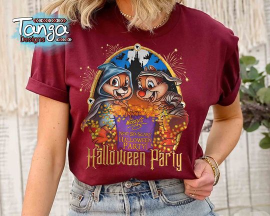 Discover Vintage Chip And Dale Disney Halloween Costume T-Shirt