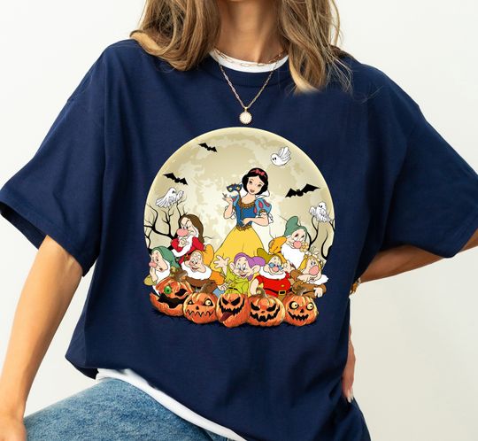 Discover Retro Disney Snow White and Seven Dwarfs Halloween Shirt