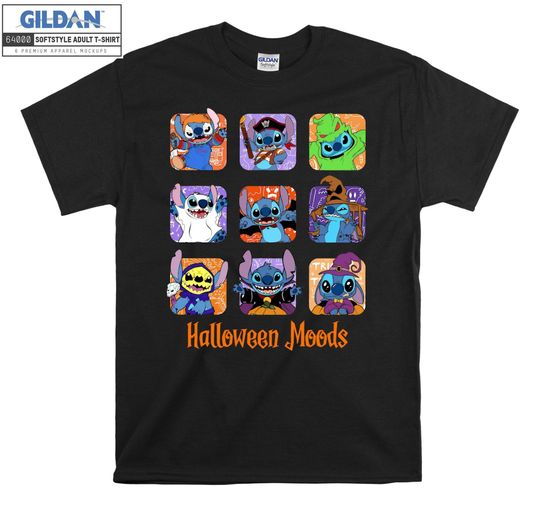 Discover Halloween Moods Disney Stitch T-shirt Hoodie Kids Child Tote Bag Tshirt