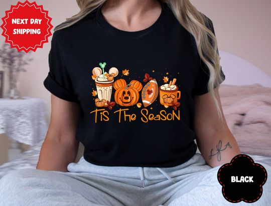Discover Disney Tis The Season T-Shirt, Halloween Disney Fall T-Shirt, Disney Pumpkin Spice Shirt
