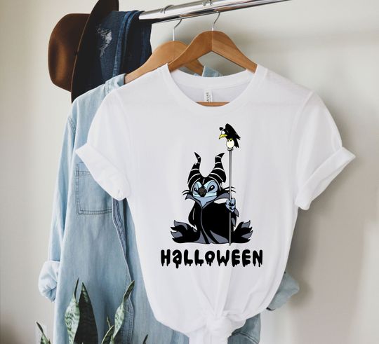 Discover Disney Stitch Maleficent Shirt for Halloween, Stitch Maleficent Shirt