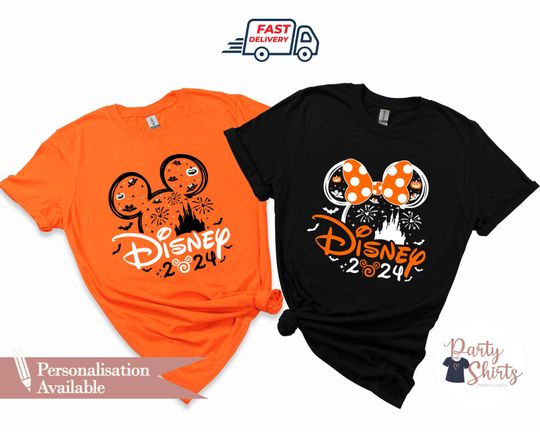 Discover Disney Halloween 2024 Trip matching Shirts, Mickey and Minnie Halloween Tshirt