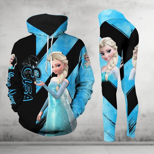 Discover Personalized Elsa Hoodie And Legging, Elsa Frozen Shirt, Disney Princess Hoodie, Magic Kingdom Shirt, Birthday Gift For Her Women
