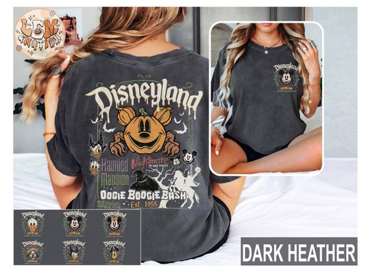 Discover Retro 2 Side Disneyland Halloween Shirt, Mickey and Friends Halloween Shirt