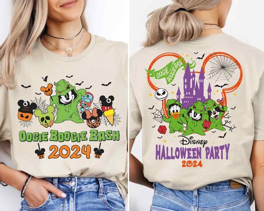 Discover Disney Halloween Party Shirt, Oogie Boogie Bash T-shirt, Mickey & Friends Spooky Shirts