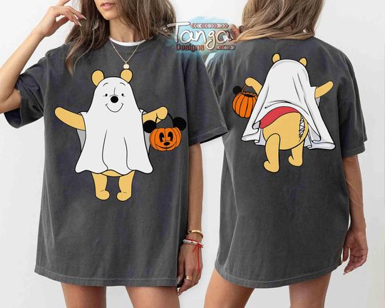 Discover Two-sided Winnie the Pooh Ghost Halloween T-shirt