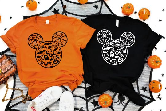Discover Disney Halloween Shirts, Mickey Pumpkin T-Shirt, Halloween Disney Shirt