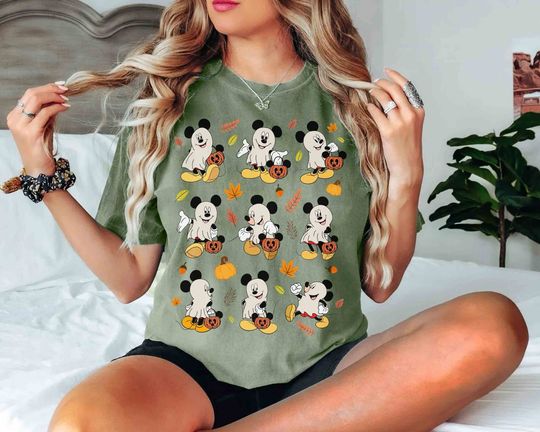 Discover Mickey Mouse Emotions Costume Boo Horror Halloween T-shirt