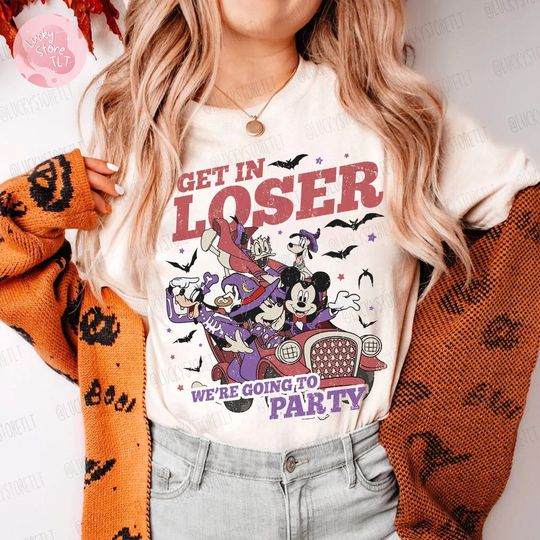 Discover Get In Loser We are going to Party Disney Shirt, Mickey And Friends Halloween