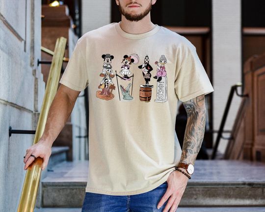 Discover Retro Mickey and Friends Haunted Mansion Shirt, Halloween Sweatshirt