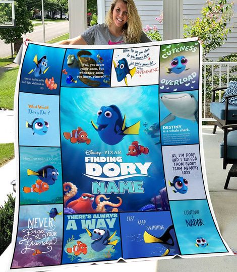 Personalized Finding Dory Fleece Blanket, Disney Finding DoryFleece Blanket