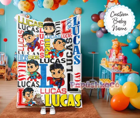 Personalized Super Hero Blanket, Super Hero Blanket, Custom Blanket, Adults blanket, Birthday Gifts, Custom Name Blanket, Monogram blanket