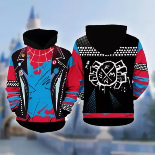 The Punk Rock Spider Cosplay Costume 3D HOODIE Halloween Gift Best Price