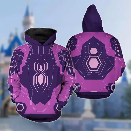 Spider Byte Cosplay Costume Halloween Margo Kess Hoodie 3D Printed