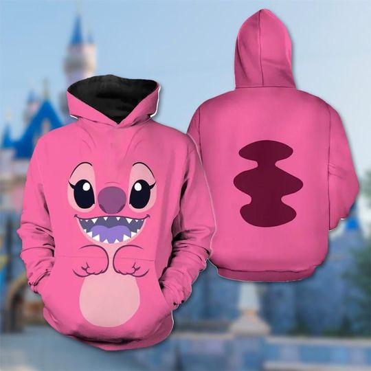 Discover Angel 3D Adult Hoodie, Lilo And Stitch Cosplay Costume Hoodie, Angel Lilo & Stitch Halloween Costume Shirt, Cartoon Movie Hoodie