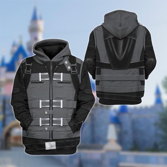 Black Widow Halloween Costume Hoodie, Spy Woman Cosplay Costume 3D Sweatshirt, 3D Halloween Party Outfit, Super Hero All Over Print Hoodie