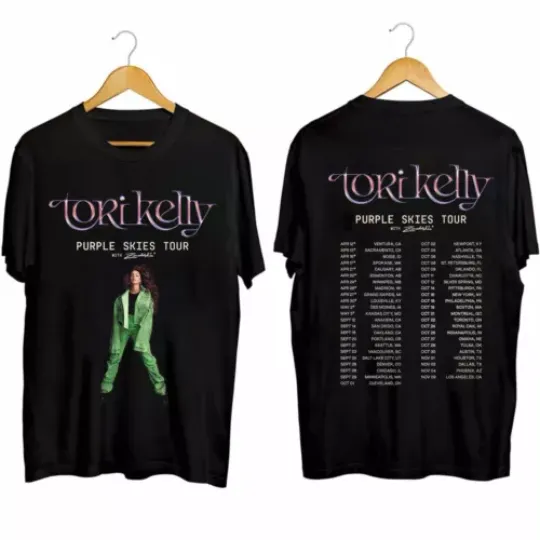 Discover Tori Kelly Purple Skies 2024 Tour Shirt  Tori Kelly Fan Shirt  Tori Kelly 2024
