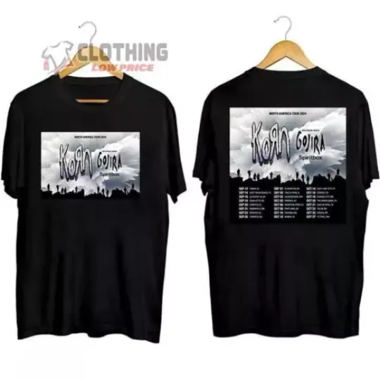 Korn Tour 2024 Merch  Korn Tour 2024 Tour Dates 2024 Shirt  Gorija And Spiritbox