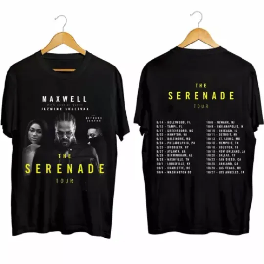 Discover Maxwell The Serenade Tour 2024 Shirt  Maxwell Fan Shirt  Maxwell 2024 Concert Shirt