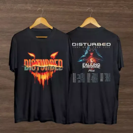 Discover Disturbed Band Music Tour 2024 T-Shirt  Vintage Disturbed 2024 Concert T-Shirt