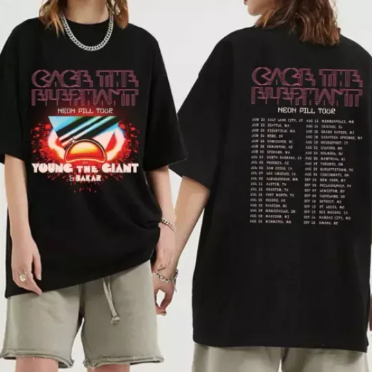 Cage the Elephant - Neon Pill Tour 2024 Shirt  Cage the Elephant Fan Shirt  Cage