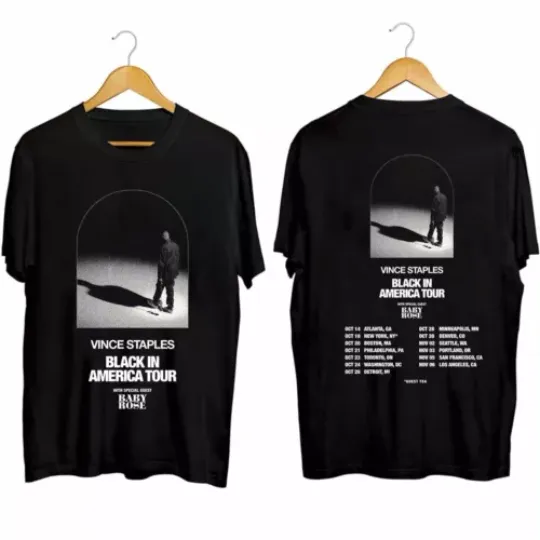 Discover Vince Staples - Black in America Tour 2024 Shirt  Vince Staples Fan Shirt  Vince