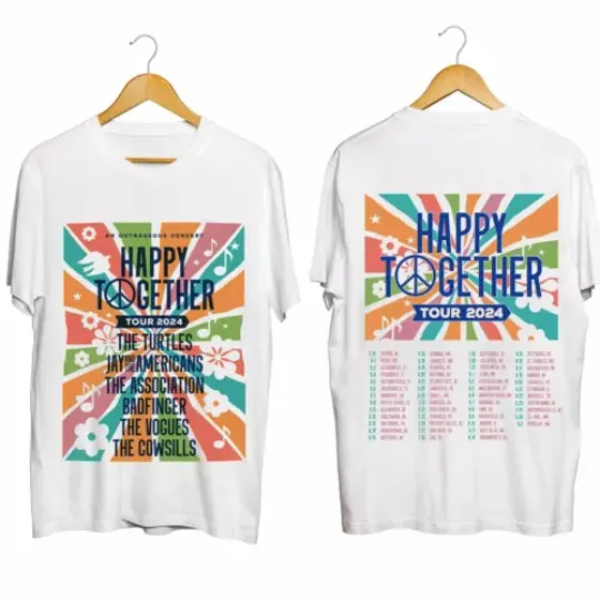 Discover Happy Together Tour 2024 Tour Shirt,  Happy Together 2024 Concert Shirt