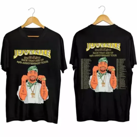 Discover Juvenile Back That Azz Up 25th Anniversary Tour 2024 Shirt  Fans Gift