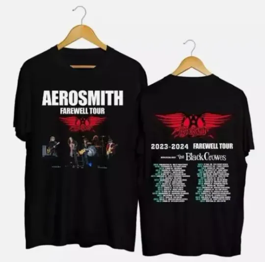 Discover Aerosmith 2023 2024 Peace Out Farewell Tour Band T-Shirt