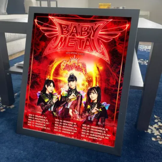 BABYMETAL Announce Fall 2024 US Tour Poster Room Decor