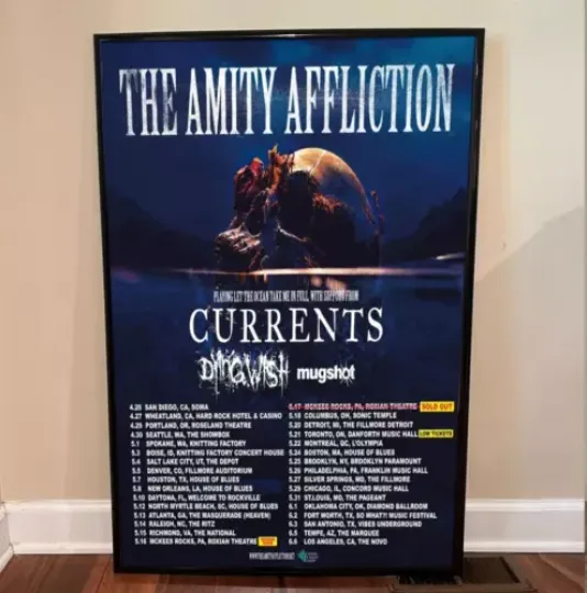 The Amity Affliction - Tour 2024 Poster, Home Decor