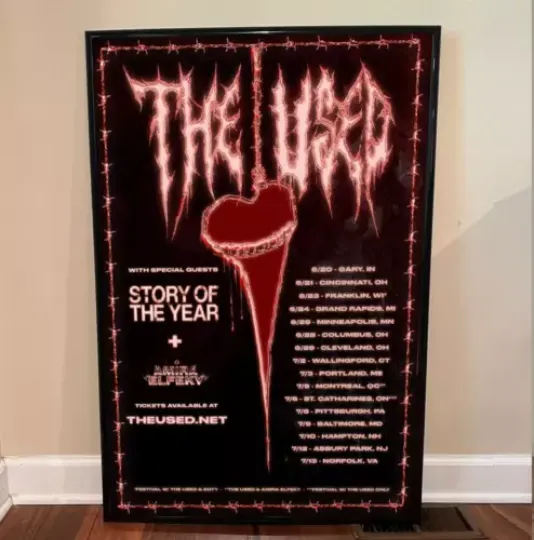 Discover The Used - Tour 2024 Poster, Home Decor