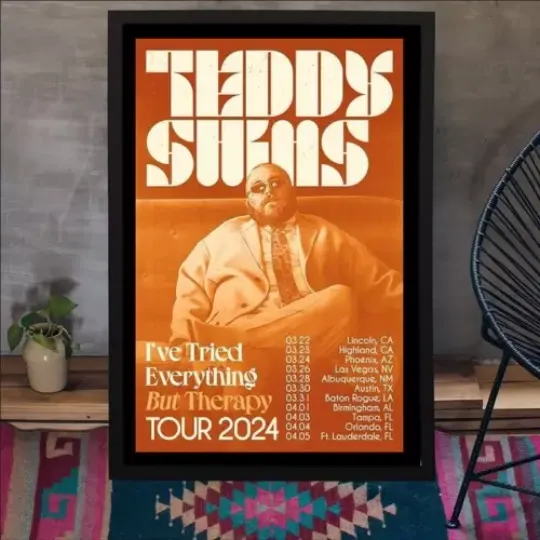 Discover Teddy Swims I'Ve Tried Everything But Therapy Tour 2024 Poster Decor